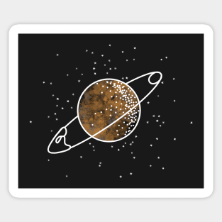 Safety Pin Planet Sticker